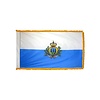 San Marino Flag with Polesleeve & Fringe