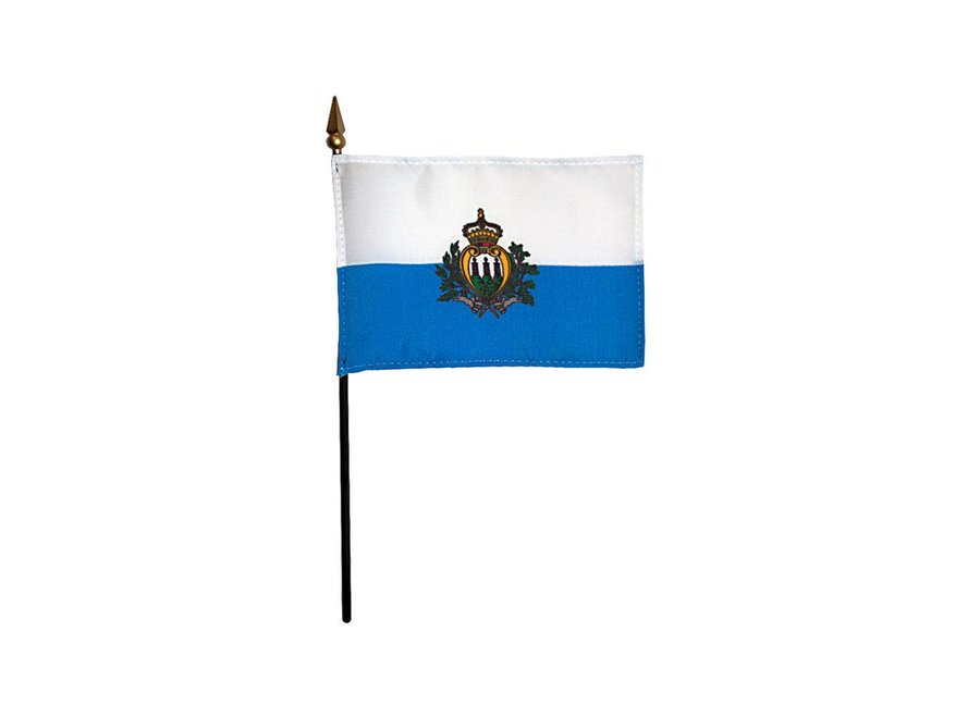 San Marino Stick Flag 4x6 in