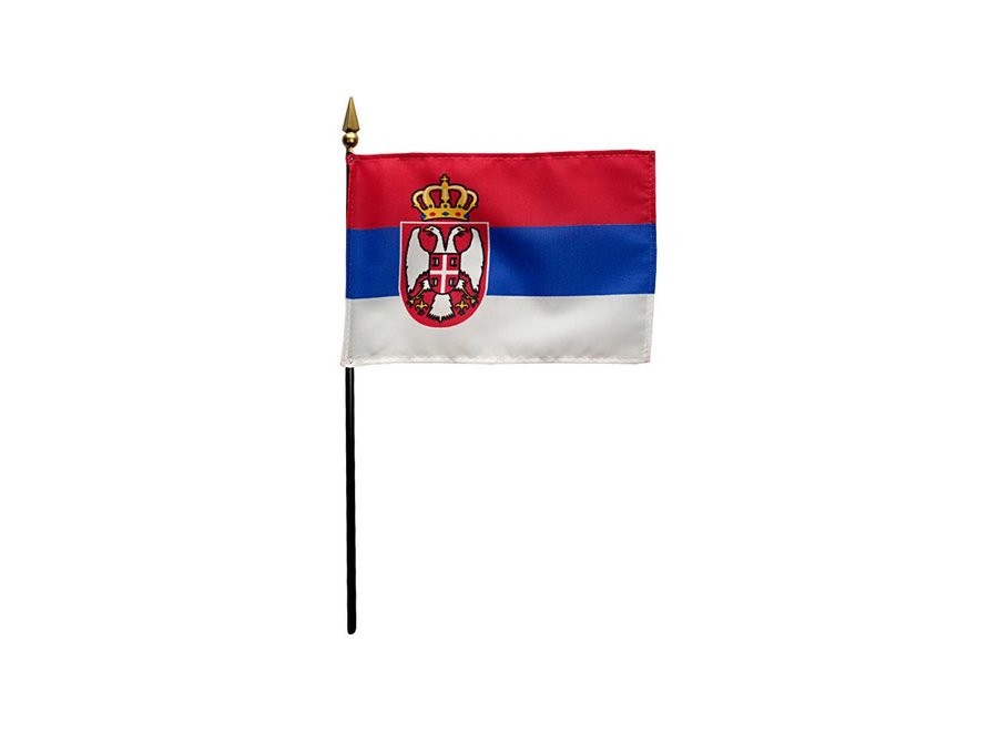 Serbia Stick Flag 4x6 in