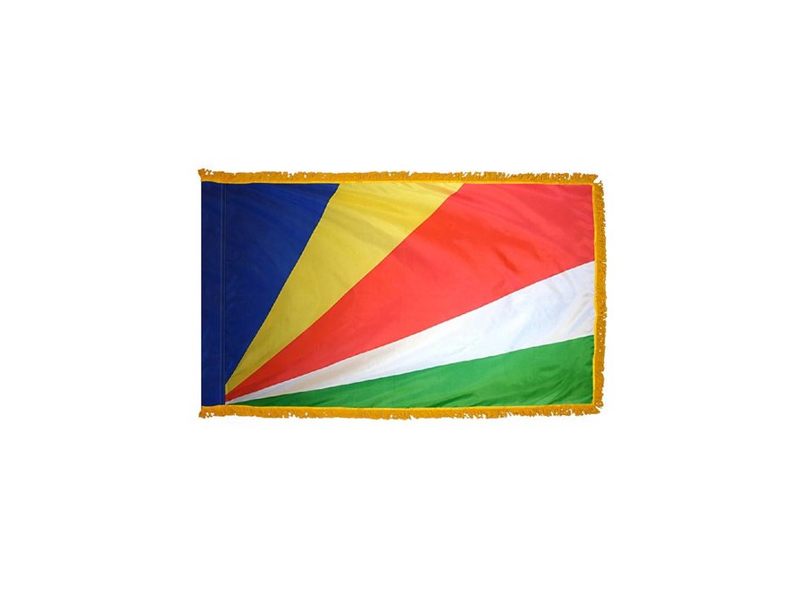 Seychelles Flag with Polesleeve & Fringe