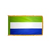 Sierra Leone Flag with Polesleeve & Fringe