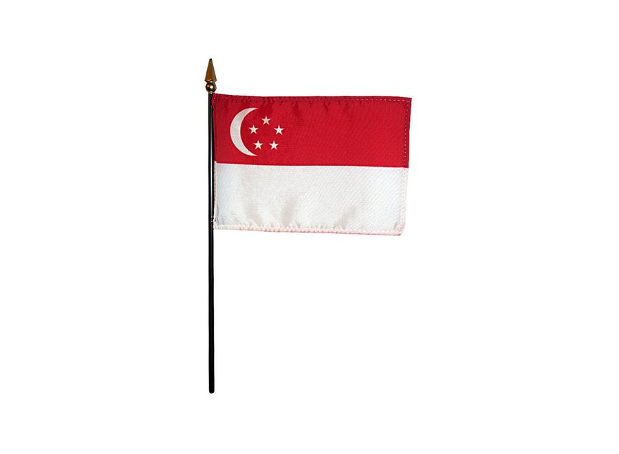 Singapore Stick Flag 4x6 in