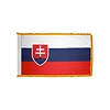 Slovakia Flag with Polesleeve & Fringe