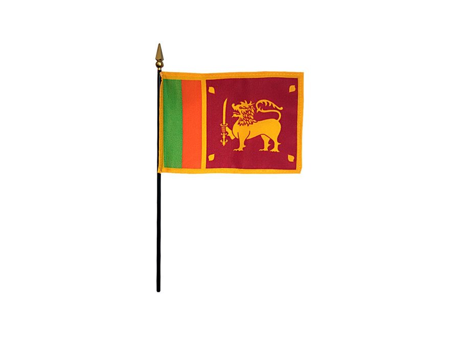 Sri Lanka Stick Flag 4x6 in