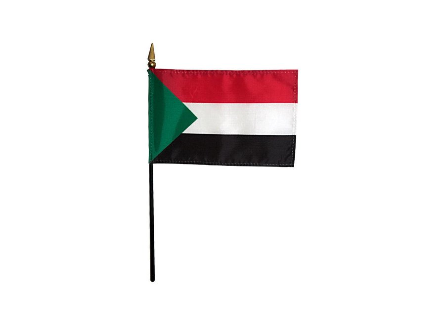 Sudan Stick Flag 4x6 in