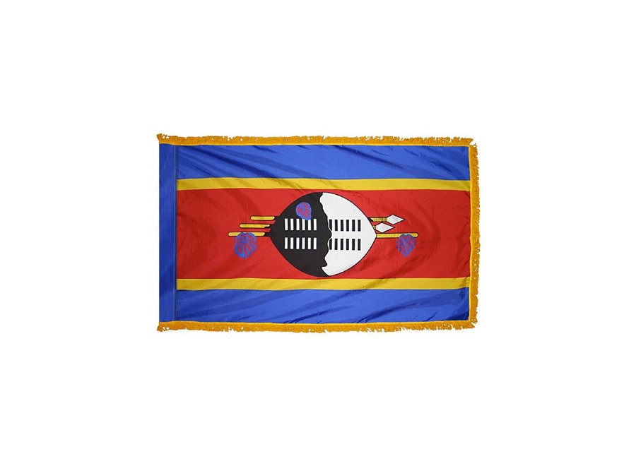 Swaziland Flag with Polesleeve & Fringe