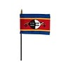 Swaziland Stick Flag 4x6 in