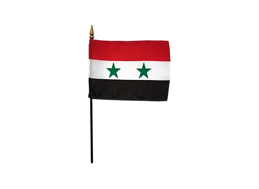 Syria Stick Flag 4x6 in