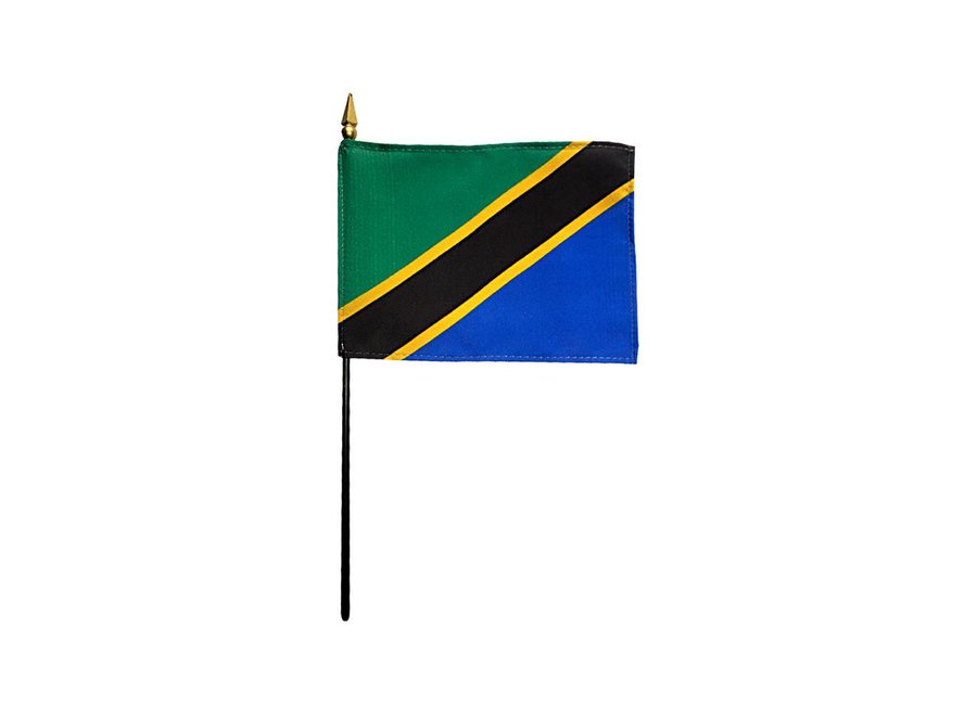 Tanzania Stick Flag 4x6 in
