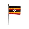 Uganda Stick Flag 4x6 in
