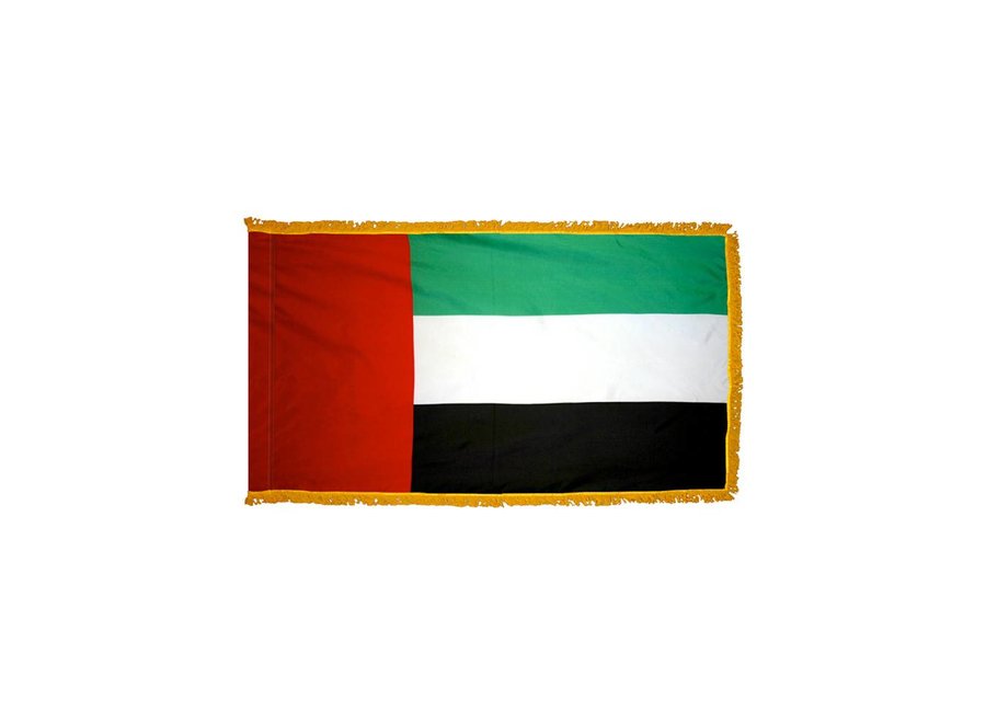 United Arab Emirates Flag with Polesleeve & Fringe