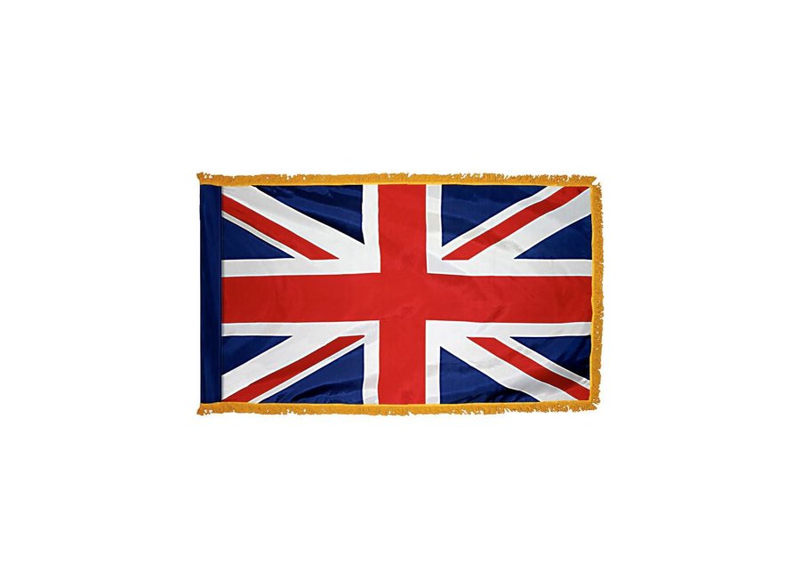 United Kingdom Flag with Polesleeve & Fringe