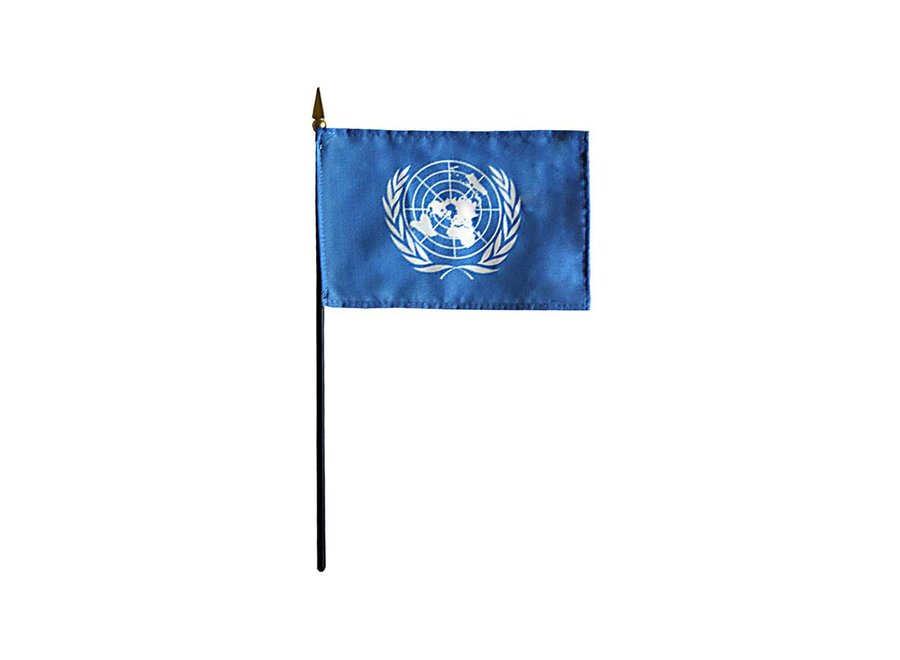 United Nations Stick Flag 4x6 in