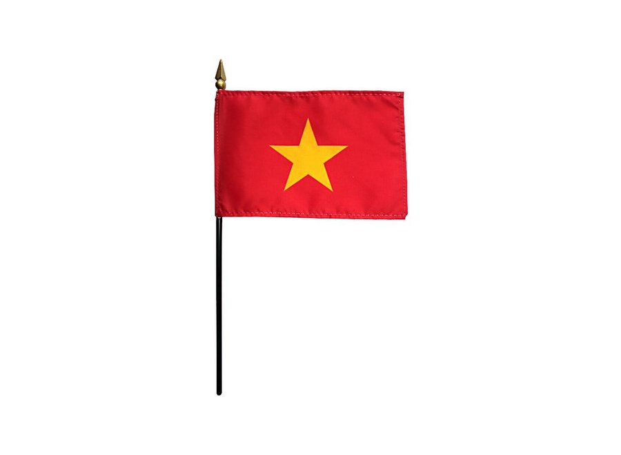 Vietnam Stick Flag 4x6 in