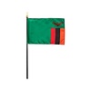 Zambia Stick Flag 4x6 in