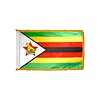 Zimbabwe Flag with Polesleeve & Fringe