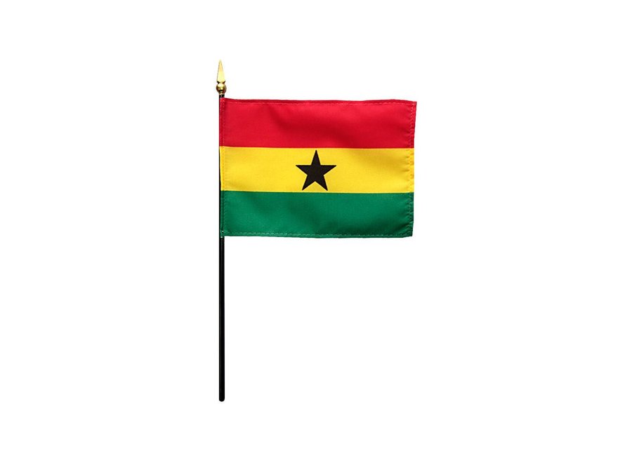 Ghana Stick Flag 4x6 in
