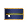 Nauru Flag with Polesleeve & Fringe