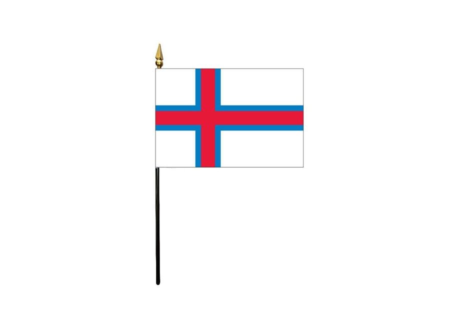Faroe Islands Stick Flag 4x6 in