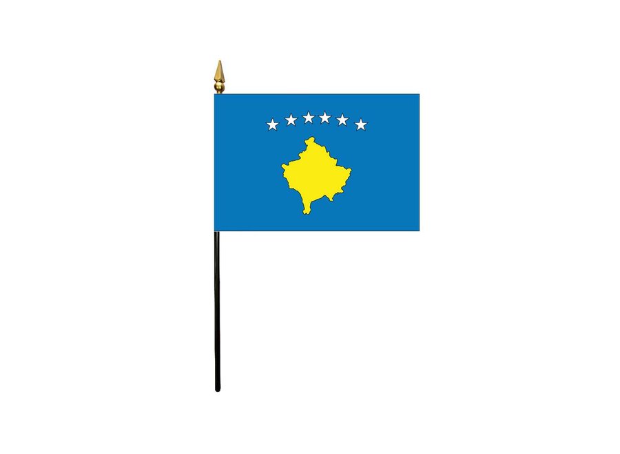 Kosovo Stick Flag 4x6 in