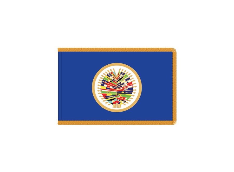 Organization of American States Flag with Polesleeve & Fringe
