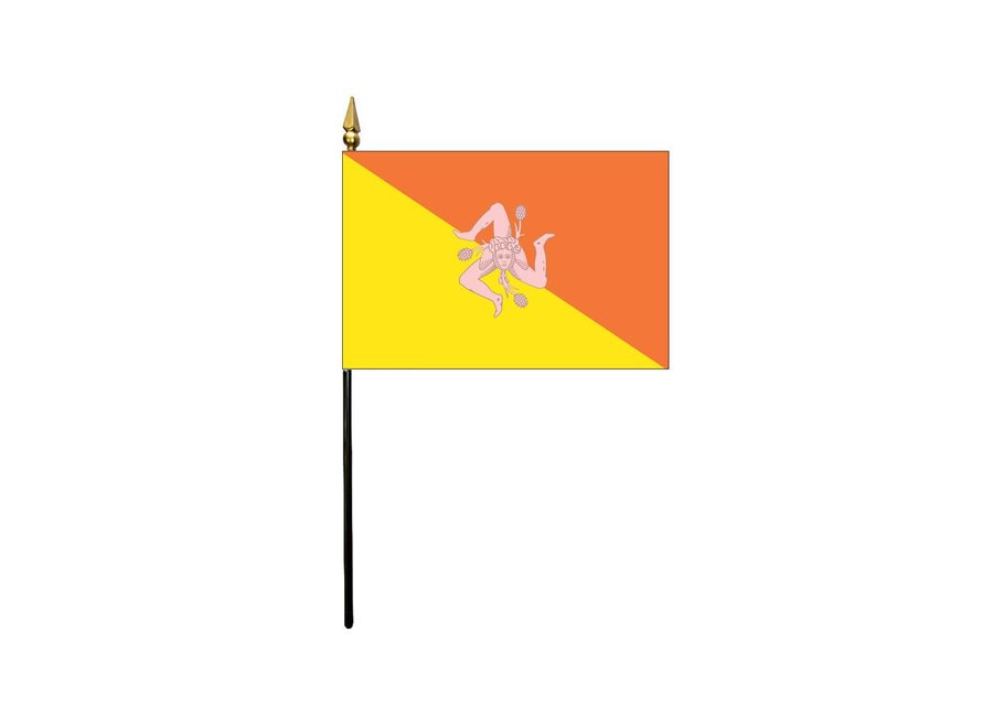 Sicily Stick Flag 4x6 in