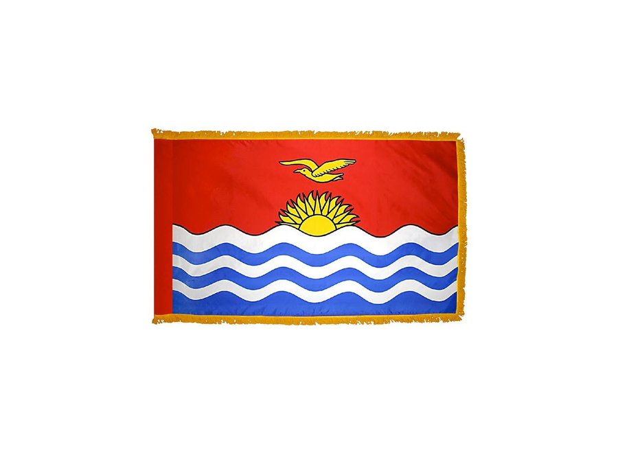 Kiribati Flag with Polesleeve & Fringe