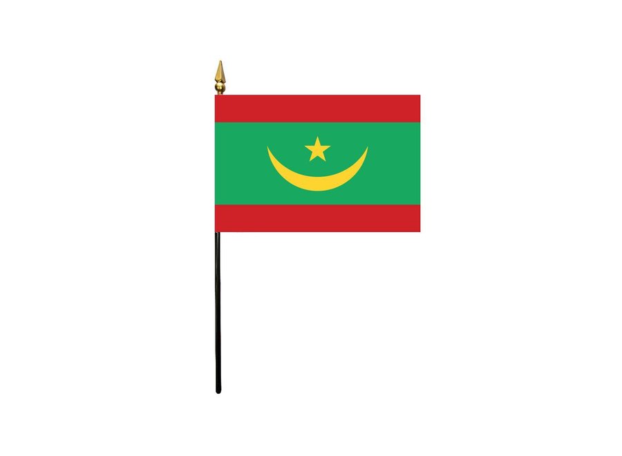 Mauritania Stick Flag 4x6 in