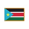 South Sudan Flag with Polesleeve & Fringe