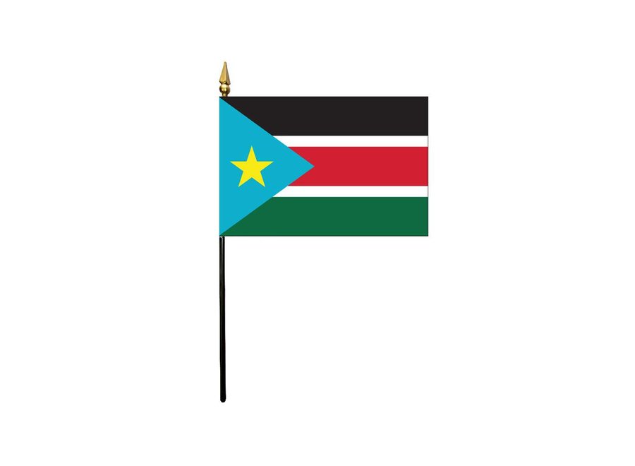 South Sudan Stick Flag 4x6 in