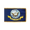 Navy Flag with Polesleeve & Fringe