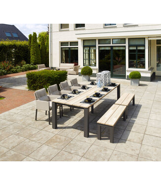 Life Outdoor Living Mixx - Table à diner-  Lava teck 86,6'