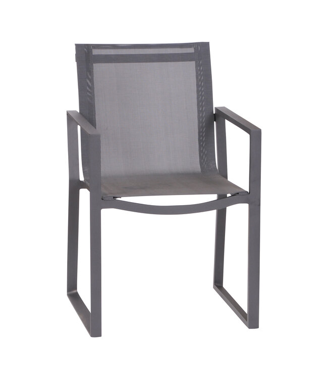Primavera - Chaise à diner - Lava carbon | Aluminium léger, design contemporain et confort