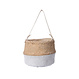 Cache pot - ciment naturel/blanc 7,8"