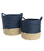 Panier en maïs - marine (grand) 14"