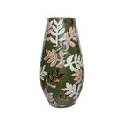 Vase céramique feuille vert 17"