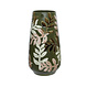 Vase céramique feuille vert 13"
