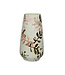 Vase céramique feuille blanc 13"