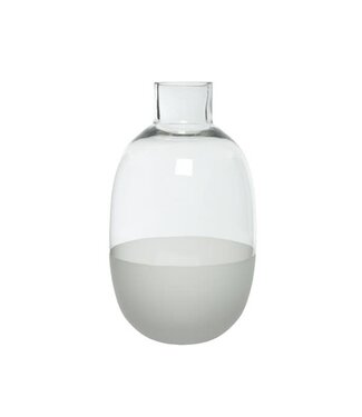 Vase verre arrondi sable 13"