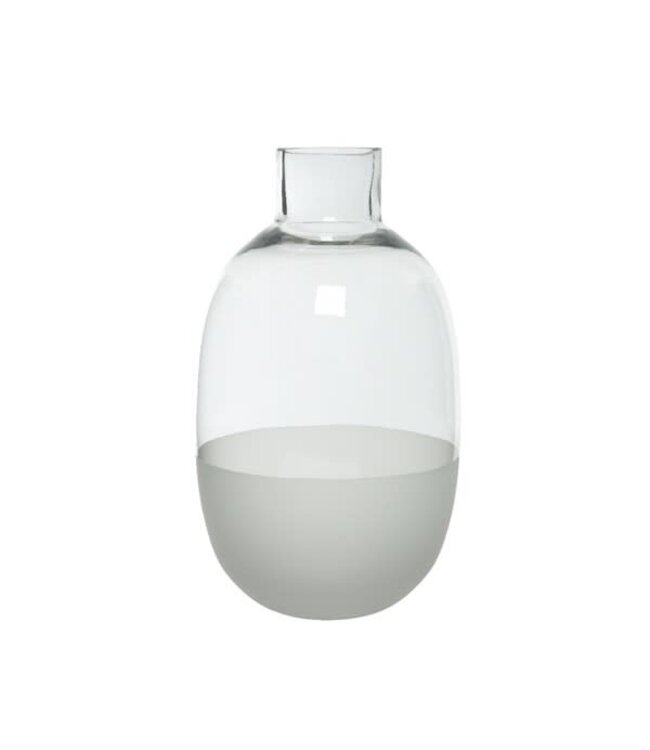 Vase verre arrondi sable 13"
