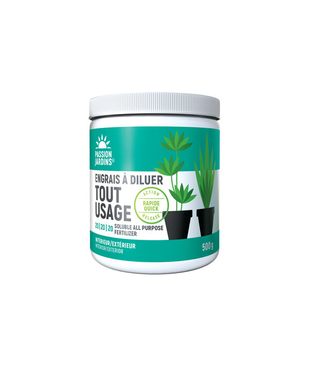 Engrais Tout Usage 20-20-20 |Pour plantes d'intérieur & Extérieur (500 g)
