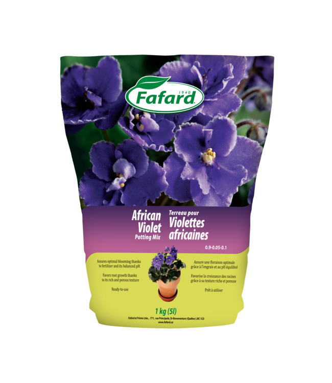 Terreau violettes africaines | Drainage idéal et floraison durable