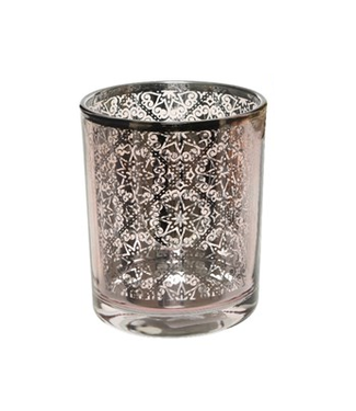 Voltive en verre motif argent 3 po