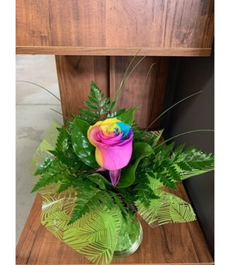 Rose naturelle & vase
