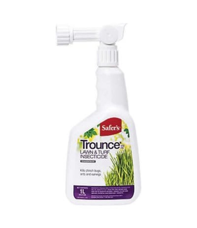 Safer's Trounce pelouse au boyau 1 litres | Insecticide pelouse prêt à l’emploi,