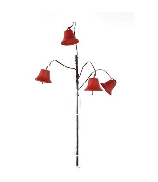 Tige avec cloches rouge