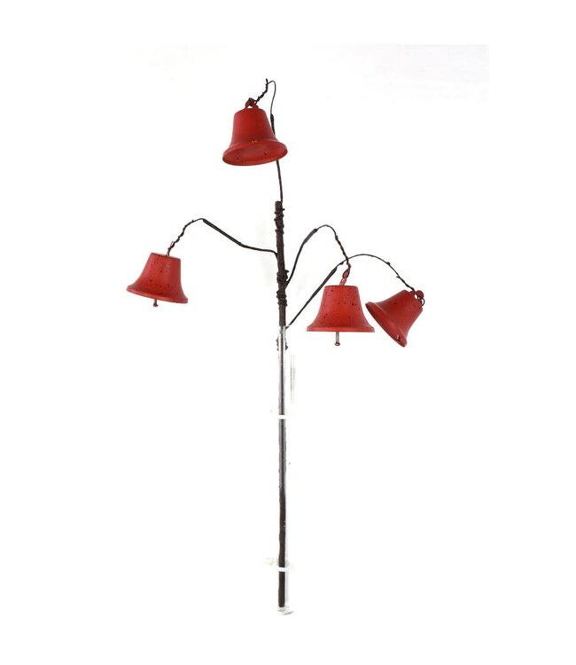 Tige avec cloches rouge