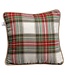 Coussin carreaux rouge vert blanc