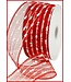 Ruban rouge blanc snowball