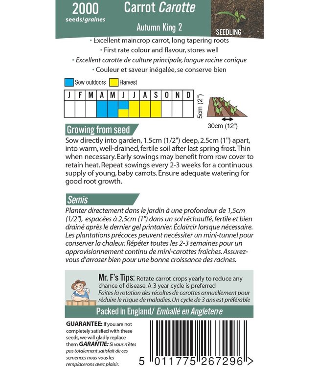 Mr. Fothergill's Carotte Autumn King 2